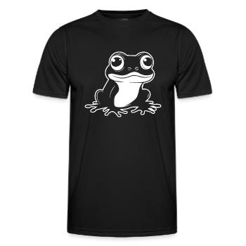 Crapaud amphibien grenouille - T-shirt sport Homme - noir - Devant - AI Model Male 178 dark (178cm)
