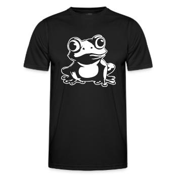 Frosch Amphibie Kröte - Männer Funktions-T-Shirt - Schwarz - Vorne - AI Model Male 178 dark (178cm)
