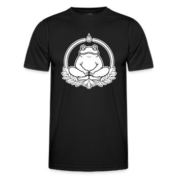 Frosch Amphibie Kröte - Männer Funktions-T-Shirt - Schwarz - Vorne - AI Model Male 178 dark (178cm)