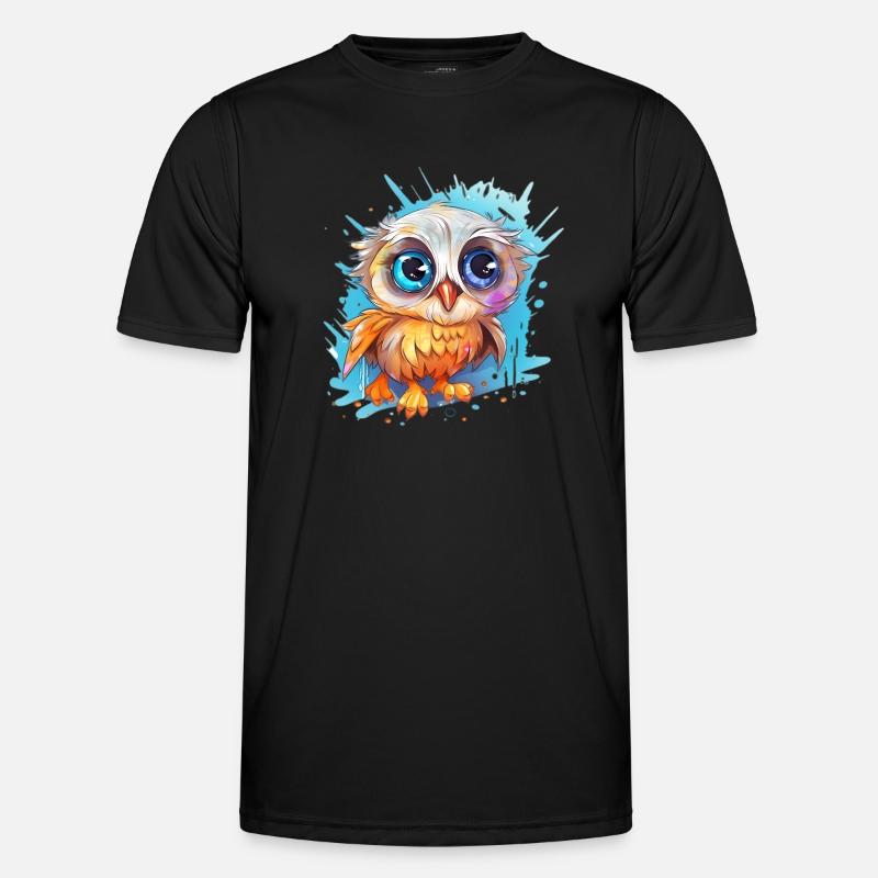Niedliche Wachsame Eule | Nachtschwärmer Eule Männer Funktions-T-Shirt