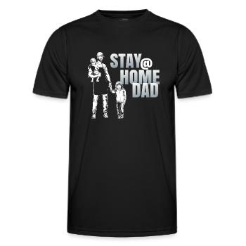 STAY @ HOME DAD - Männer Funktions-T-Shirt - Schwarz - Vorne - AI Model Male 178 dark (178cm)