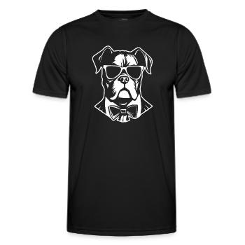 Races de chiens boxers - T-shirt sport Homme - noir - Devant - AI Model Male 178 dark (178cm)