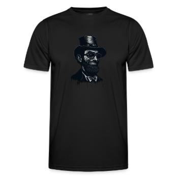Funny Patriotic Abe Abraham Lincoln USA Men - Men's Functional T-Shirt - black - Front - AI Model Male 178 dark (178cm)