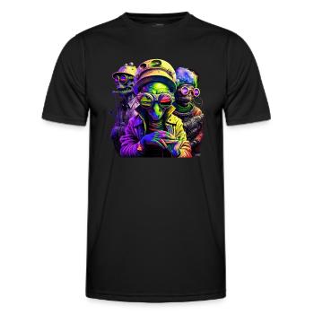 Mafia martienne - T-shirt sport Homme - noir - Devant - AI Model Male 178 dark (178cm)