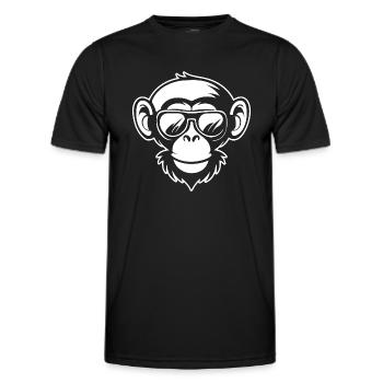 Affe Affen Affengesicht Dschungel - Männer Funktions-T-Shirt - Schwarz - Vorne - AI Model Male 178 dark (178cm)
