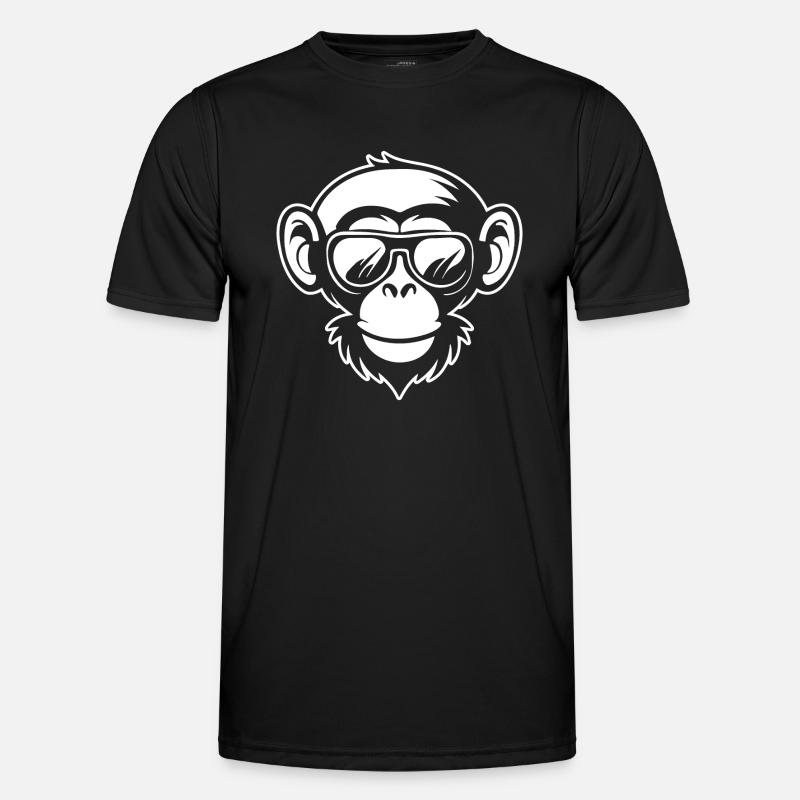 Monkey Monkey Monkey Face Jungle - Men's Functional T-Shirt - black