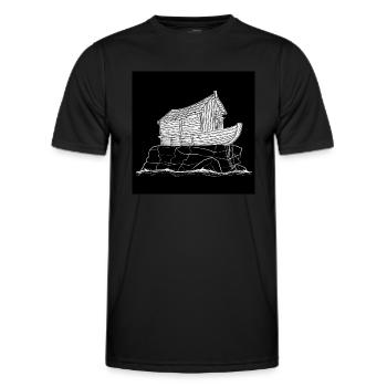 Ark I Noah - Men's Functional T-Shirt - black - Front - AI Model Male 178 dark (178cm)