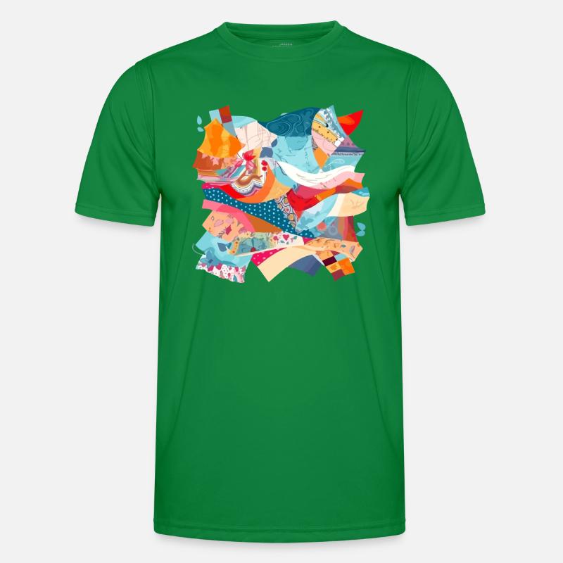 Patchwork aus Stoff Nr. 3 Männer Funktions-T-Shirt