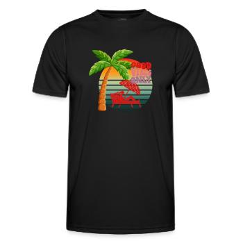 Seulement de bonnes vibrations - T-shirt sport Homme - noir - Devant - AI Model Male 178 dark (178cm)