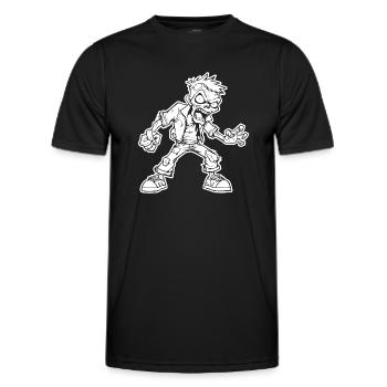 Zombie Untoter Halloween Horror - Männer Funktions-T-Shirt - Schwarz - Vorne - AI Model Male 178 dark (178cm)
