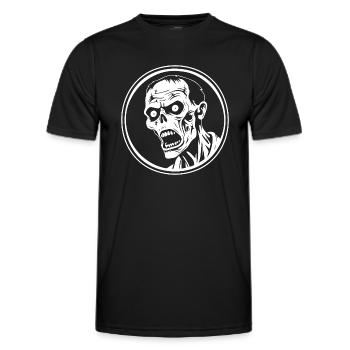 Zombie Undead Halloween Horror - Men's Functional T-Shirt - black - Front - AI Model Male 178 dark (178cm)