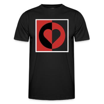 Heart mirage - Men's Functional T-Shirt - black - Front - AI Model Male 178 dark (178cm)