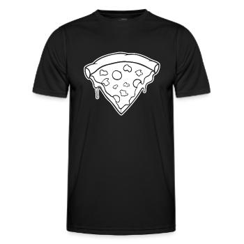 Pizza Restauration rapide Pizzeria - T-shirt sport Homme - noir - Devant - AI Model Male 178 dark (178cm)