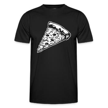 Pizza Restauration rapide Pizzeria - T-shirt sport Homme - noir - Devant - AI Model Male 178 dark (178cm)