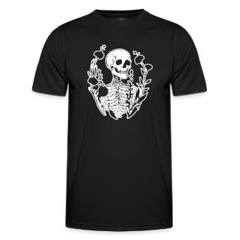 Skeleton Costume Bones Halloween Horror - Men's Functional T-Shirt - black - Front - AI Model Male 178 dark (178cm)