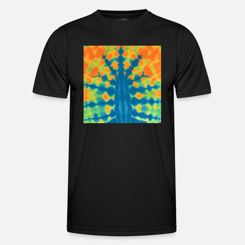 Tye-Matrizen-Muster Männer Funktions-T-Shirt