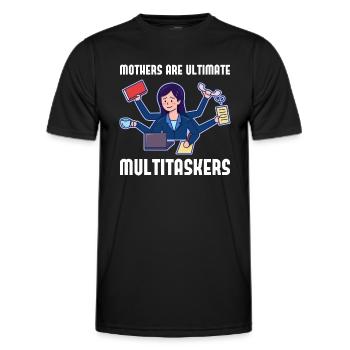 Multitasking for Mother's Day - Men's Functional T-Shirt - black - Front - AI Model Male 178 dark (178cm)