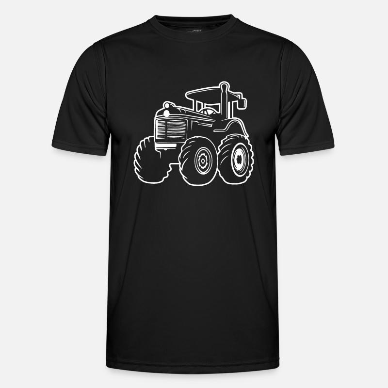 Traktor - Männer Funktions-T-Shirt - Schwarz