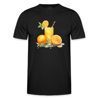 der frische O-Saft - Männer Funktions-T-Shirt - Schwarz - Vorne - AI Model Male 178 dark (178cm)
