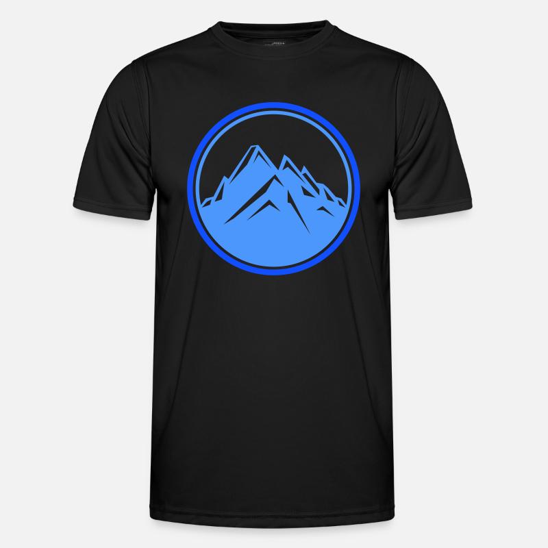 berge - Männer Funktions-T-Shirt - Schwarz