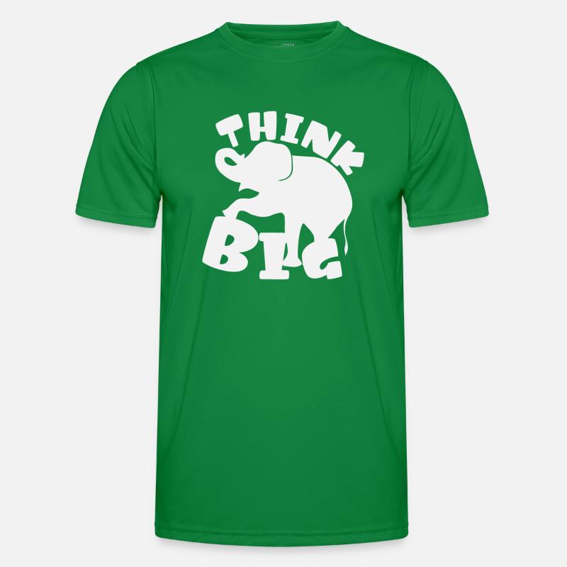 Think Big Elephant idea white siluett Men's Functional T-Shirt