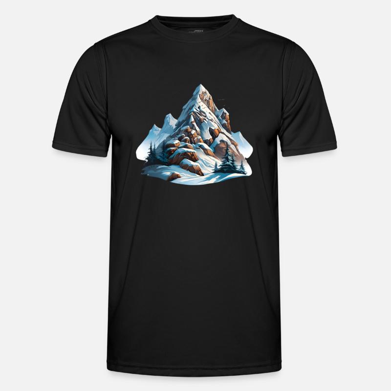 On the summit ridge - Men's Functional T-Shirt - black