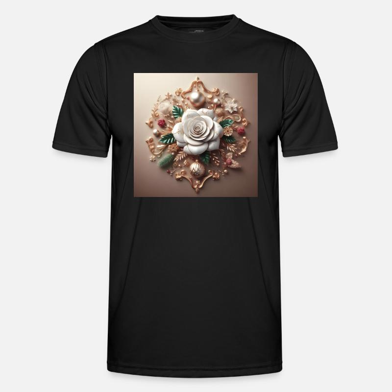 Fleur blanche T-shirt sport Homme