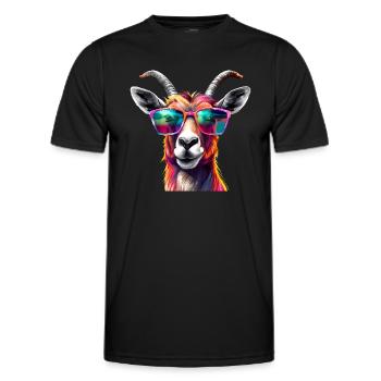 Antelope Sunglasses - Men's Functional T-Shirt - black - Front - AI Model Male 178 dark (178cm)
