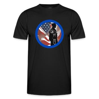 Vétérans,ancien combattant,armistice,us army,navy, - T-shirt sport Homme - noir - Devant - AI Model Male 178 dark (178cm)