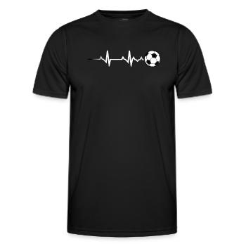 Football Heartbeat Soccer HeartBeat - Men's Functional T-Shirt - black - Front - AI Model Male 178 dark (178cm)