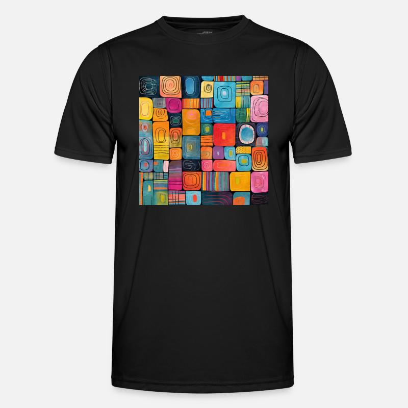 Checkar in Colorful Funktions-T-shirt herr