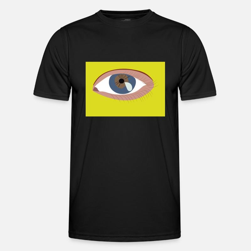 Auge - Männer Funktions-T-Shirt - Schwarz