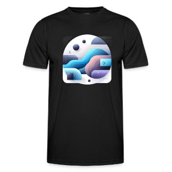 Planète Terre - T-shirt sport Homme - noir - Devant - AI Model Male 178 dark (178cm)