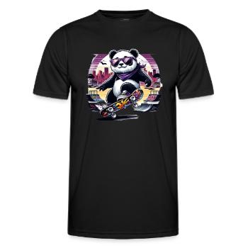 Panda Skate Violet - T-shirt sport Homme - noir - Devant - AI Model Male 178 dark (178cm)