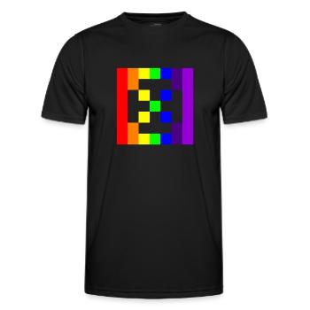 10X10 Raster 08 - Männer Funktions-T-Shirt - Schwarz - Vorne - AI Model Male 178 dark (178cm)