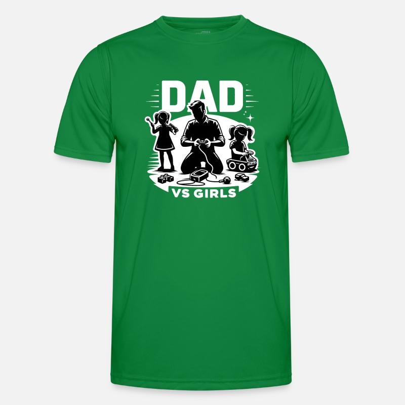 Papa vs Mädchen Männer Funktions-T-Shirt