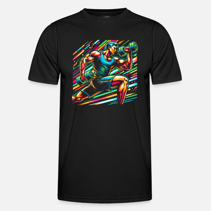 Force musculaire : Biceps Curls Artwork T-shirt sport Homme