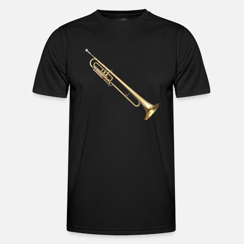 Die Posaune ist ein Blechblasinstrument - Männer Funktions-T-Shirt - Schwarz