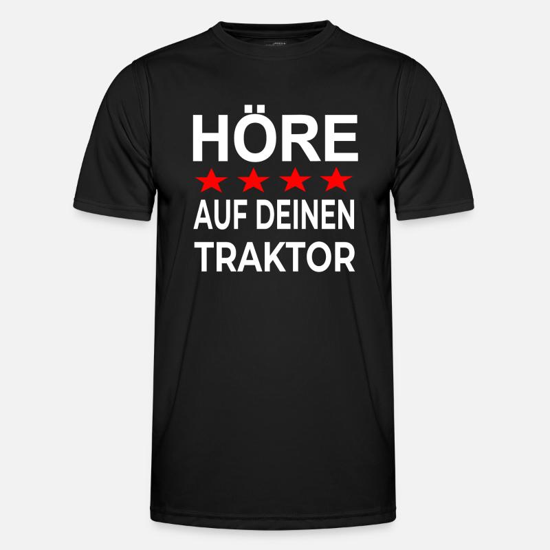 Traktor - Männer Funktions-T-Shirt - Schwarz