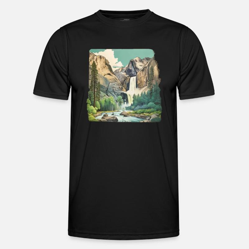 Wunder schöne Berglandschaft Männer Funktions-T-Shirt
