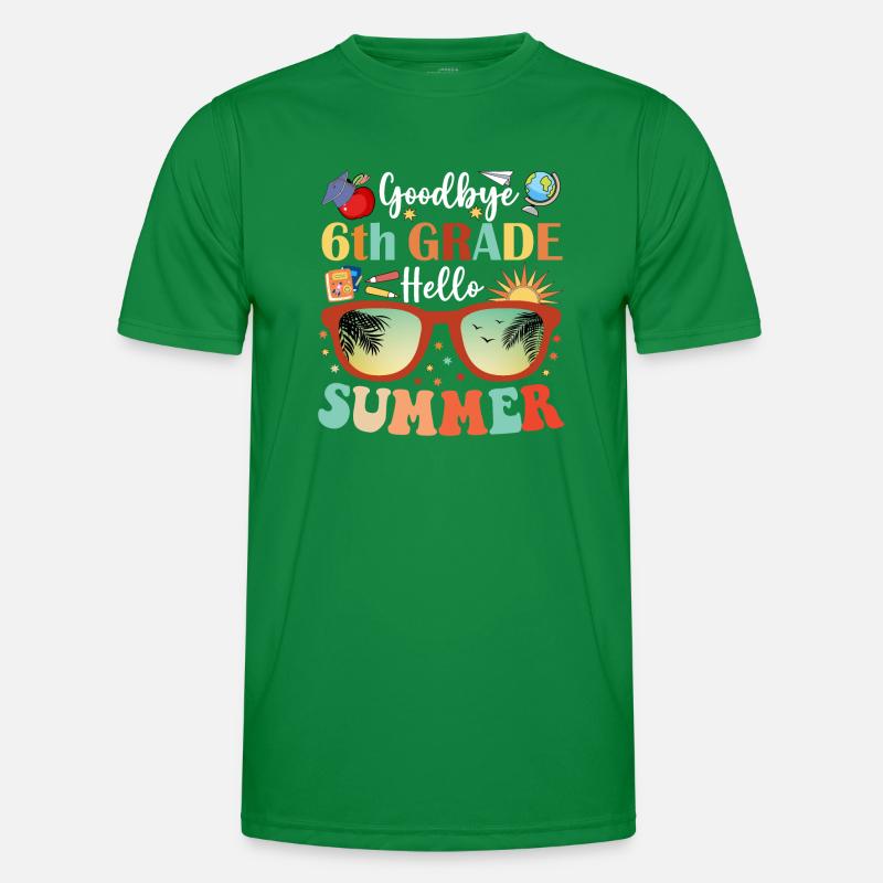 Teacher Student Goodbye 6th Grade Hello Summer Men's Functional T-Shirt