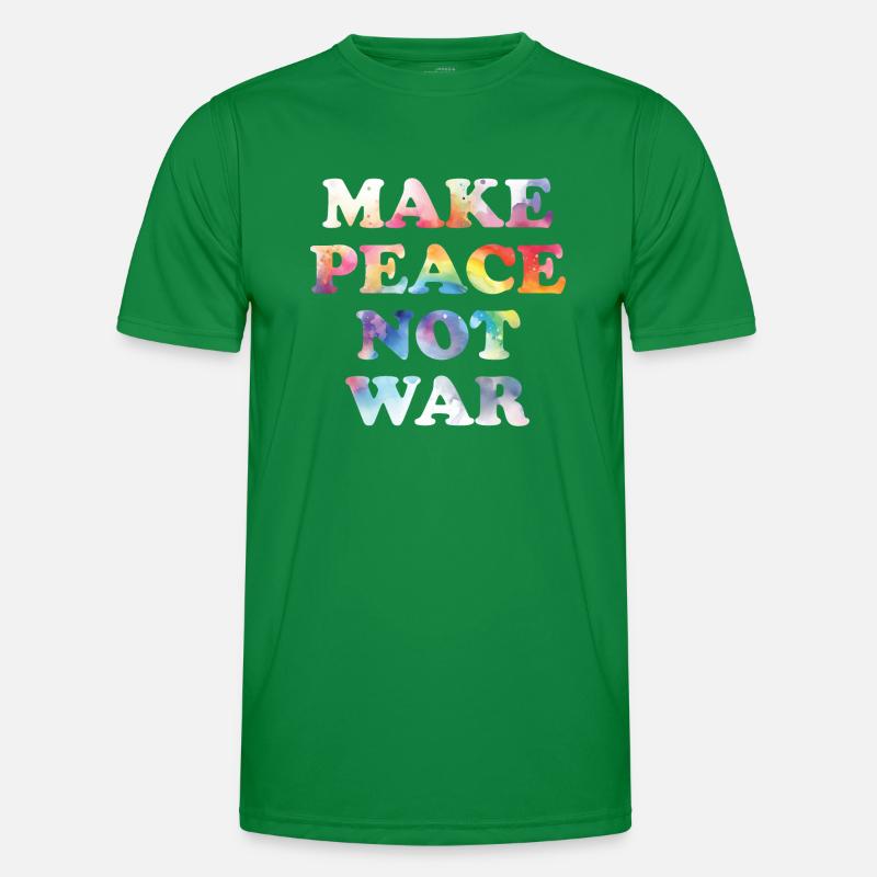Make Peace not War Männer Funktions-T-Shirt