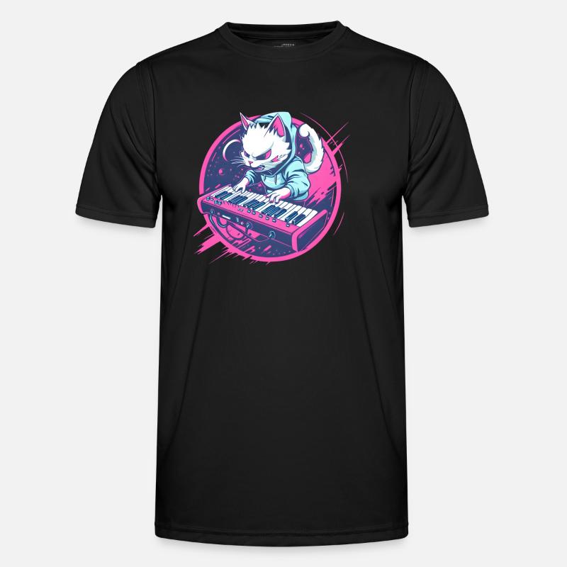 Synth Cat Men's Functional T-Shirt