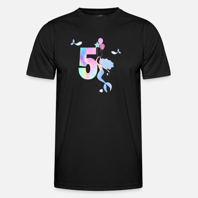 5th Anniversary Mermaid - Men's Functional T-Shirt - black