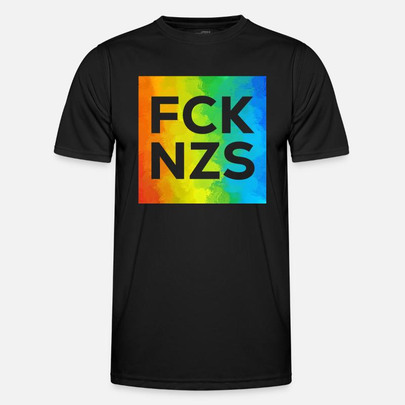 Fck NZS Cutout Regenbogen Männer Funktions-T-Shirt