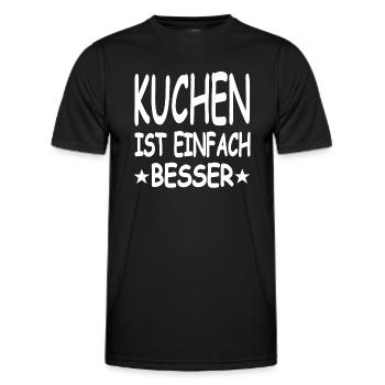 Kuchen - Männer Funktions-T-Shirt - Schwarz - Vorne - AI Model Male 178 dark (178cm)