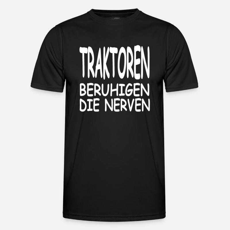 Traktor - Männer Funktions-T-Shirt - Schwarz