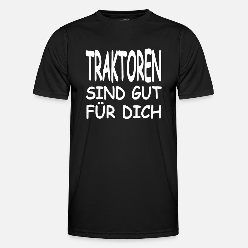 Traktor - Männer Funktions-T-Shirt - Schwarz