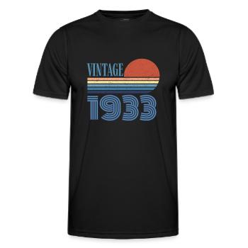 vintage 1933 - T-shirt sport Homme - noir - Devant - AI Model Male 178 dark (178cm)