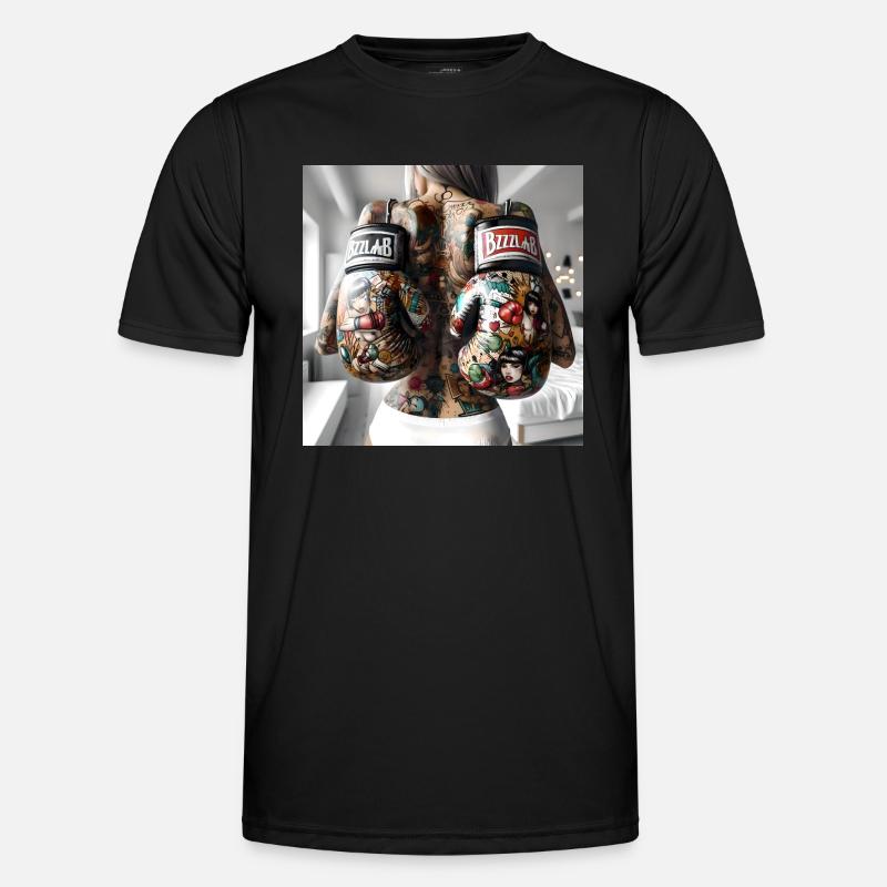 Pop Comics Boxers - Männer Funktions-T-Shirt - Schwarz